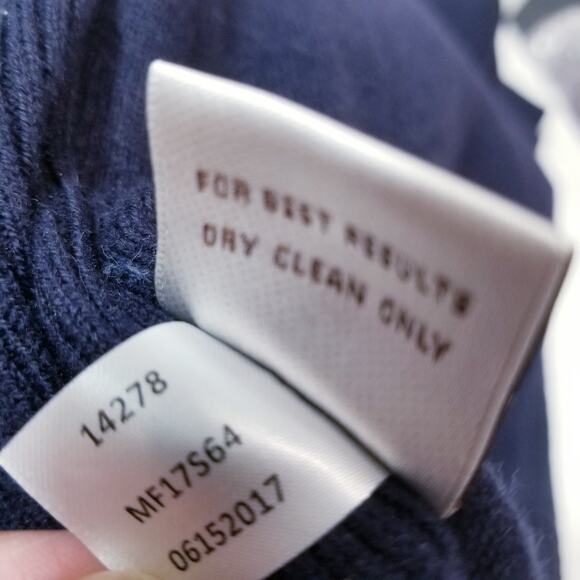 Peter Millar Wool Blend Navy Woven Ribbed Knit Quilted Bomber Jacket - Picture 15 of 16